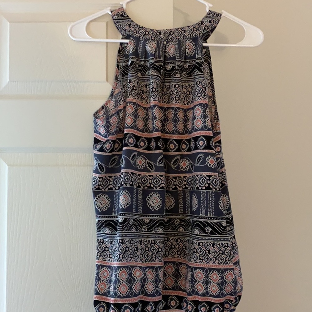 Patterned, Halter Neck Tank Top - Picture 3 of 3